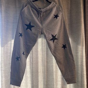 Grey Black Star Sweats